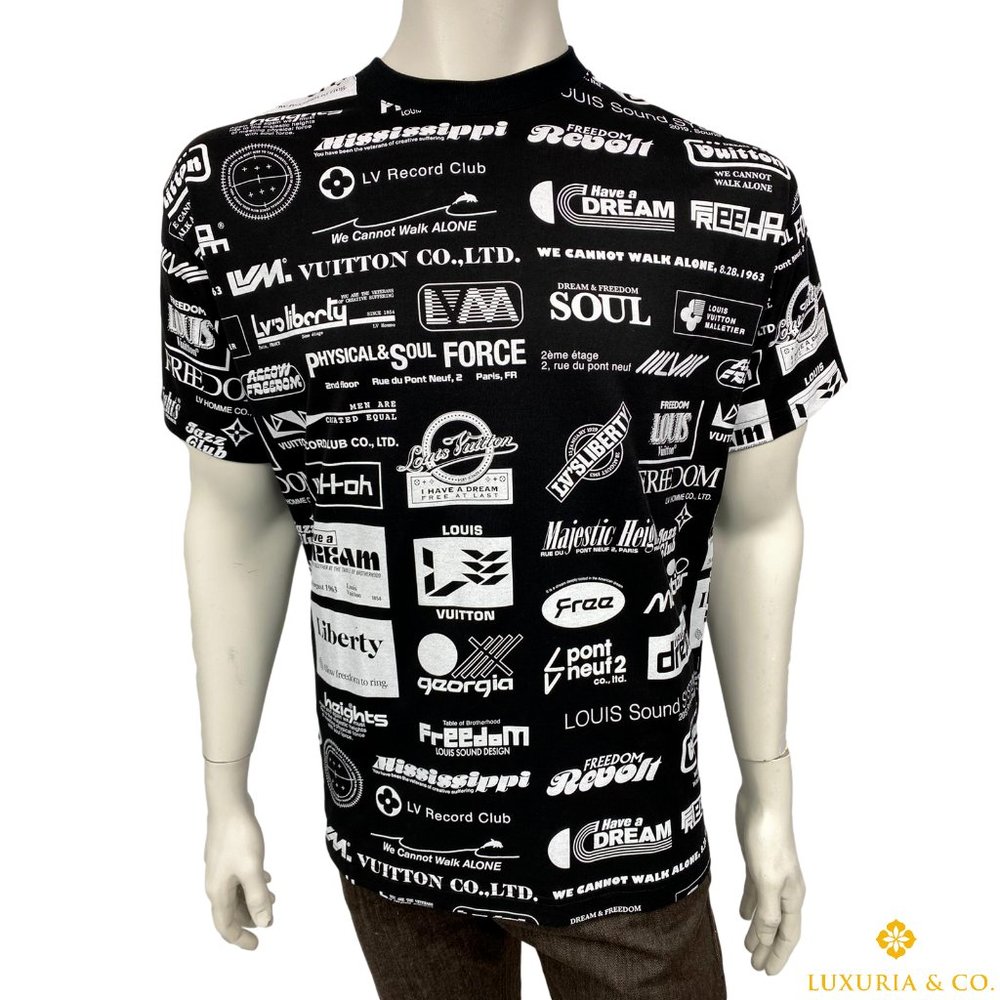 New Louis Vuitton Allover Logos Printed T-Shirt